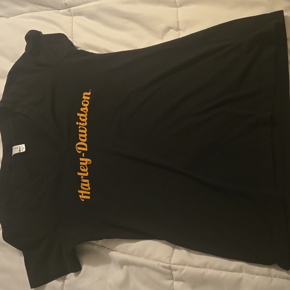 Harley-Davidson Black Tee with Orange Logo